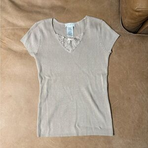 White Stag Dead stock Ribbed Thick Tee Women’s Size Medium Light Brown